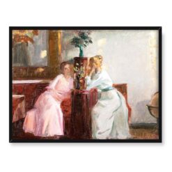 Michael Ancher Rozmowa w zachodnim pokoju 40x30 w RAMIE