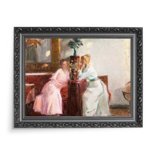 Michael Ancher Rozmowa w zachodnim pokoju 70x50 wydruk na płótnie CANVAS