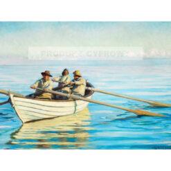 Michael Ancher Trzech rybaków w jednej łodzi — produkt cyfrowy do pobrania