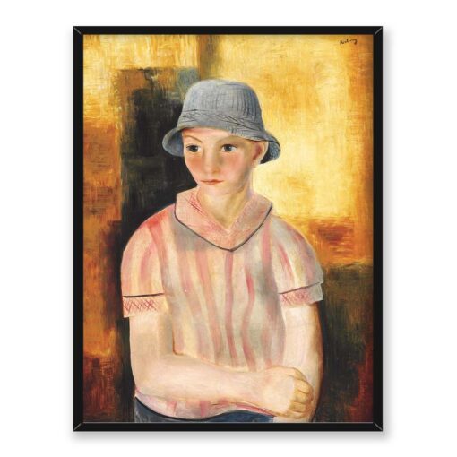 Moise Kisling Portret Chłopca w szarym kapeluszu 30x40