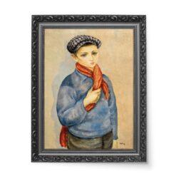 Moise Kisling Portret Chłopca z czerwonym szalikiem 50×70 wydruk na płótnie CANVAS