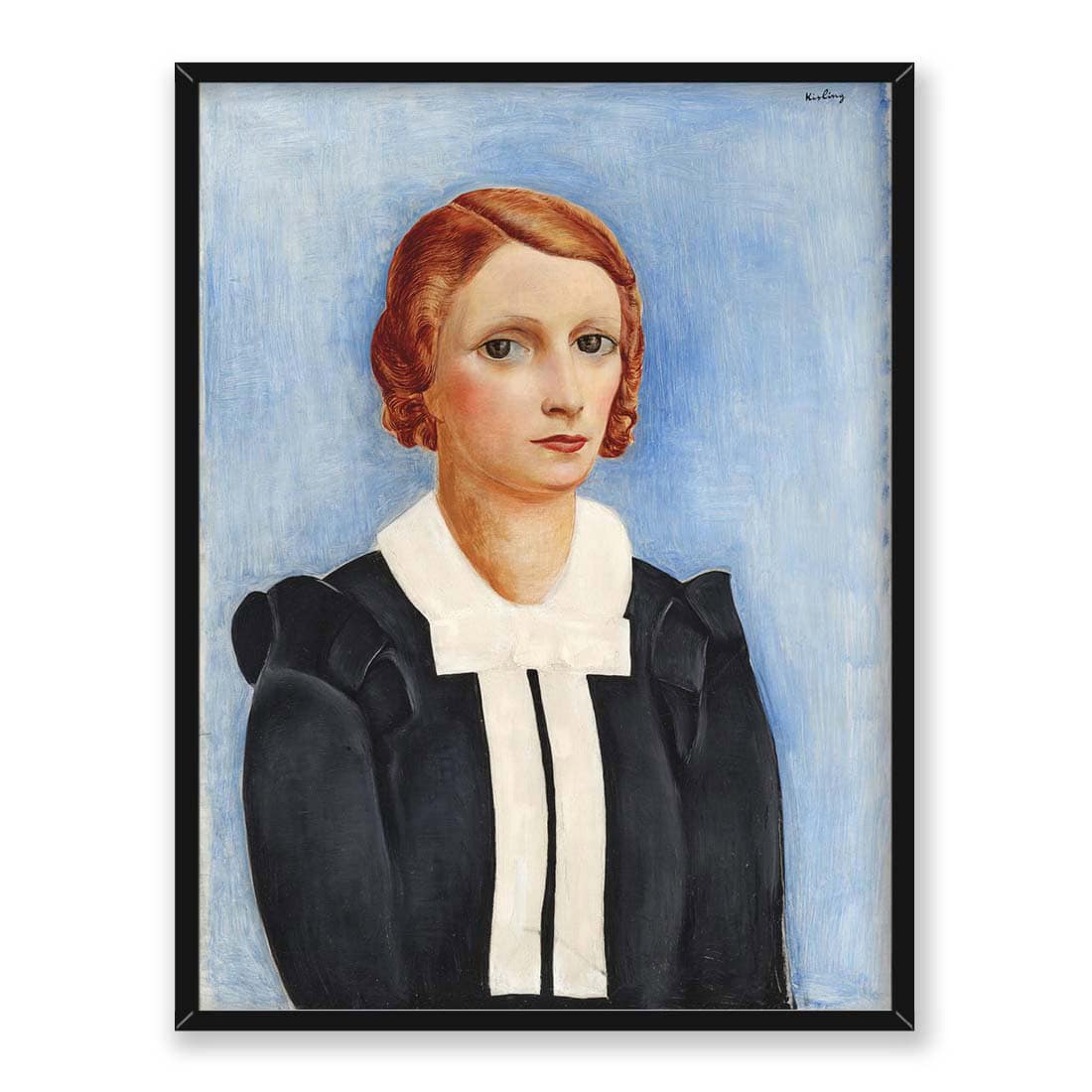 Moise Kisling Portret Kobiety z białym kołnierzykiem 2 30x40