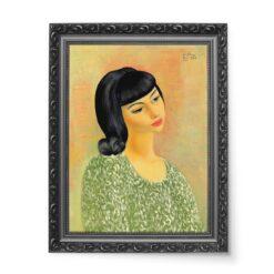 Moise Kisling Portret Kobiety z przechyloną głową 50×70 wydruk na płótnie CANVAS