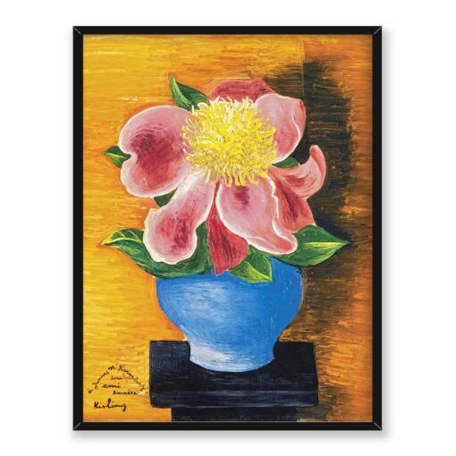 Mojżesz Kisling Kwiaty w niebieskim wazonie 30x40