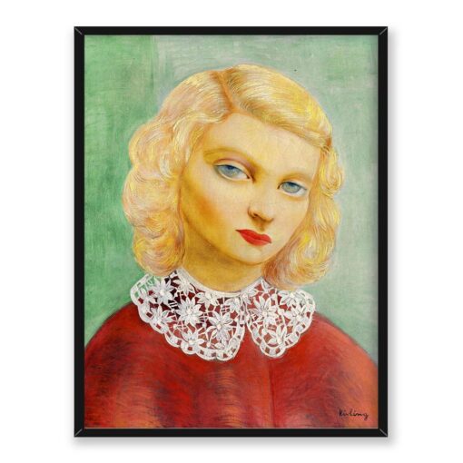 Mojżesz Kisling Portret z kołnierzykiem 2 30x40
