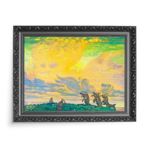 Nicholas Roerich Poświęcenie 70x50 wydruk na płótnie CANVAS