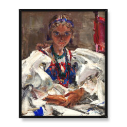 Nicolai Fechin Zielony naszyjnik 40x50