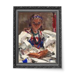 Nicolai Fechin Zielony naszyjnik 50x70 wydruk na płótnie CANVAS
