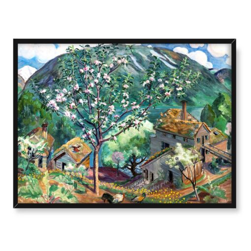 Nikolai Astrup Kwitnąca jabłoń 40x30