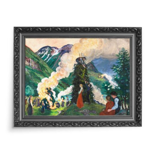 Nikolai Astrup Ogniska 70x50 wydruk na płótnie CANVAS
