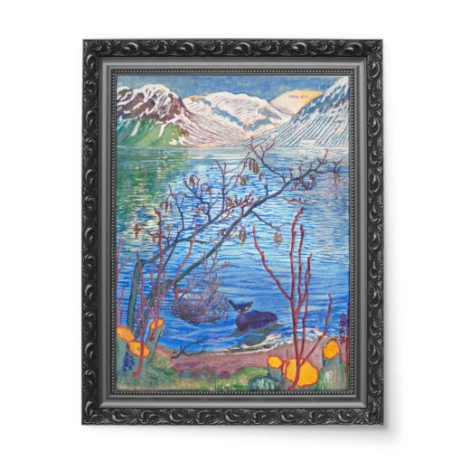 Nikolai Astrup Ptak na kamieniu 2 50x70 wydruk na płótnie CANVAS
