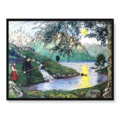 Nikolai Astrup Wędkowanie w świetle księżyca 40x30 w RAMIE