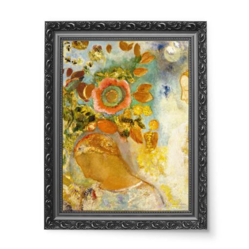 Odilon Redon Dwie młode dziewczyny wśród kwiatów 50x70 wydruk na płótnie CANVAS