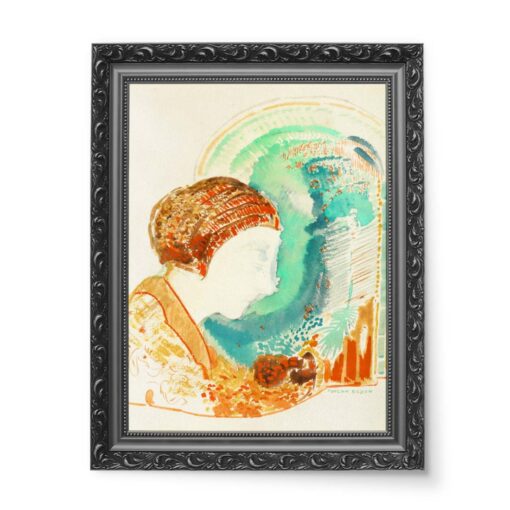 Odilon Redon Głowa kobiety 50x70 wydruk na płótnie CANVAS