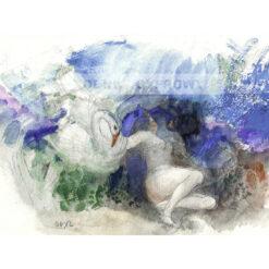 Odilon Redon Leda z łabędziem — produkt cyfrowy do pobrania