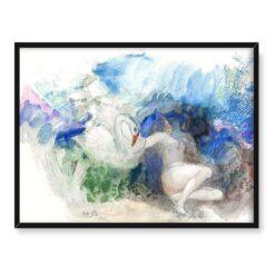 Odilon Redon Leda z łabędziem 40×30
