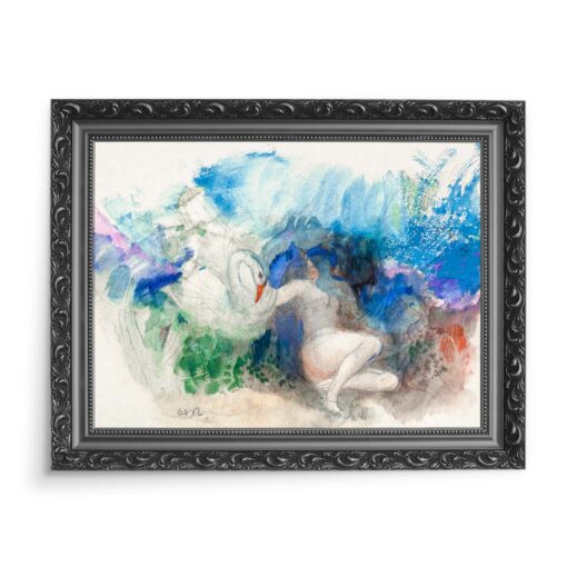 Odilon Redon Leda z łabędziem 70x50 wydruk na płótnie CANVAS