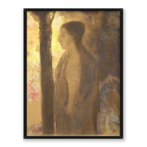 Odilon Redon Postać przy drzewie 30x40