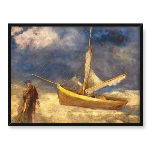 Odilon Redon Rybak 40x30 w RAMIE