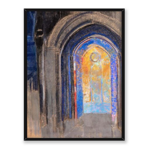 Odilon Redon Wnętrze katedry 30x40