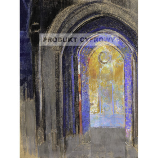 Odilon Redon Wnętrze katedry — produkt cyfrowy do pobrania