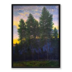 Oscar Lycke Sosny o zachodzie słońca 30x40