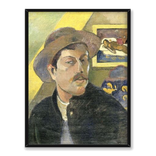 Paul Gauguin Autoportret w kapeluszu 30x40