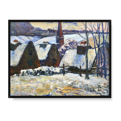 Paul Gauguin Bretońska wioska pod śniegiem 40x30 w RAMIE