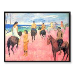 Paul Gauguin Jeźdźcy na plaży 40x30 w RAMIE
