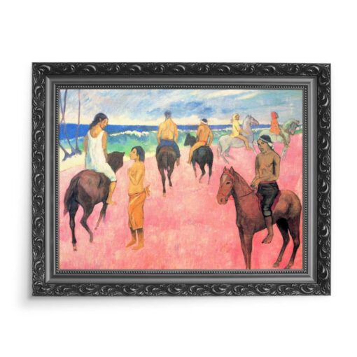 Paul Gauguin Jeźdźcy na plaży 70x50 wydruk na płótnie CANVAS