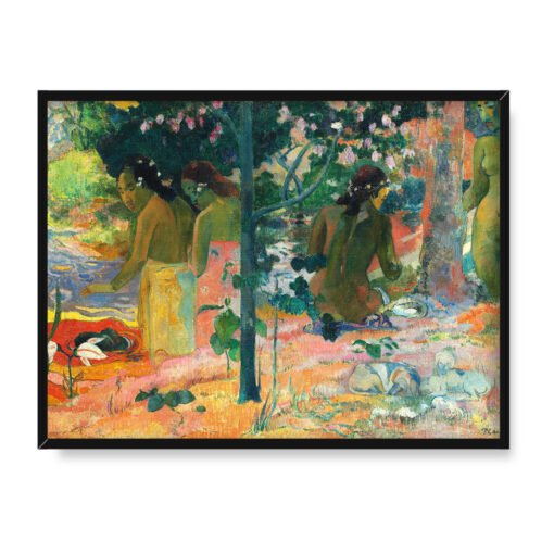 Paul Gauguin kąpiący się 40x30 w RAMIE