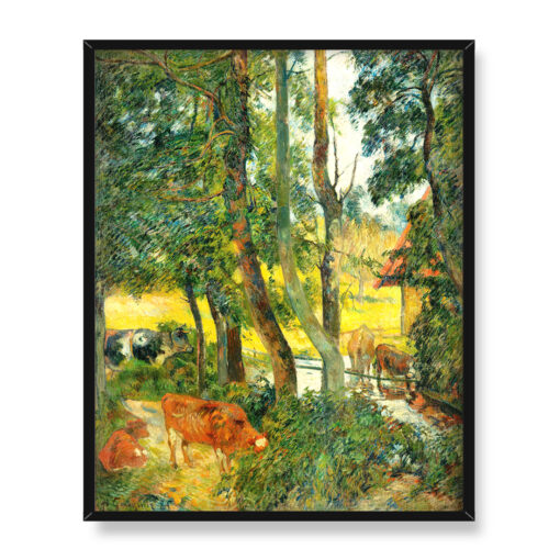 Paul Gauguin Krajobraz w Normandii 40x50 w RAMIE