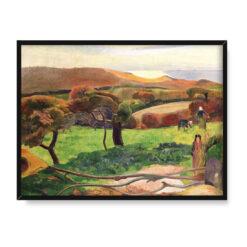 Paul Gauguin Krajobraz z Bretanii 40×30