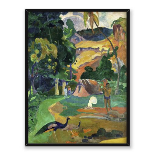 Paul Gauguin Krajobraz z pawiami Enhanced 30x40