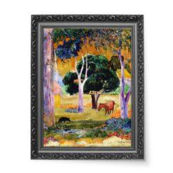 Paul Gauguin Krajobraz ze świnią i koniem 50×70 wydruk na płótnie CANVAS