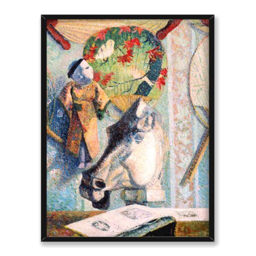 Paul Gauguin Martwa natura z głową konia 30x40 w RAMIE