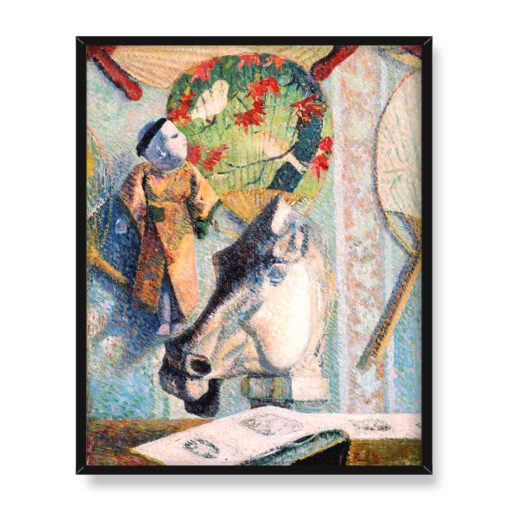Paul Gauguin Martwa natura z głową konia 40x50 w RAMIE