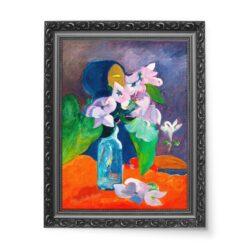 Paul Gauguin Martwa natura z kwiatami i idolem 50×70 wydruk na płótnie CANVAS