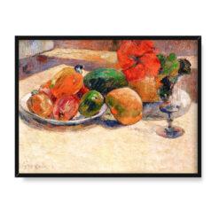 Paul Gauguin Martwa natura z mango i kwiatem hibiskusa 40×30