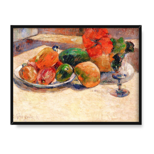 Paul Gauguin Martwa natura z mango i kwiatem hibiskusa 40x30