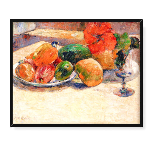 Paul Gauguin Martwa natura z mango i kwiatem hibiskusa 50x40