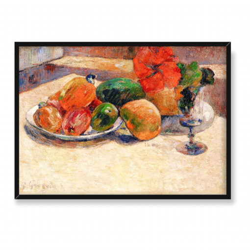 Paul Gauguin Martwa natura z mango i kwiatem hibiskusa 70x50
