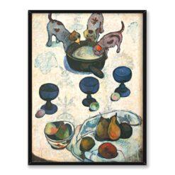 Paul Gauguin Martwa natura z trzema szczeniakami 30×40