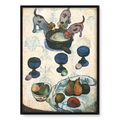 Paul Gauguin Martwa natura z trzema szczeniakami 50×70