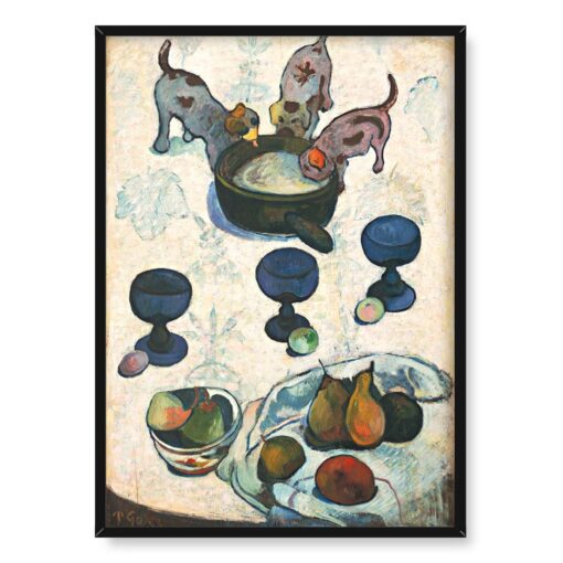 Paul Gauguin Martwa natura z trzema szczeniakami 50x70