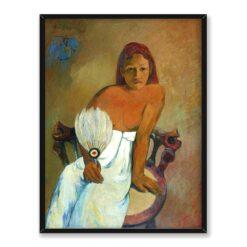 Paul Gauguin Młoda dziewczyna z wachlarzem 30×40