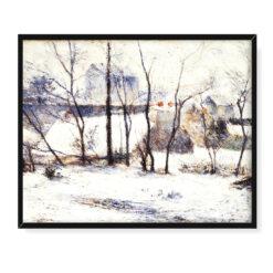 Paul Gauguin Ogród pod śniegiem 50×40
