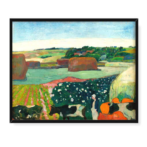 Paul Gauguin Stogi siana w Bretanii 50x40 w RAMIE