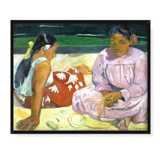 Paul Gauguin Tahitańskie kobiety na plaży 50x40 w RAMIE