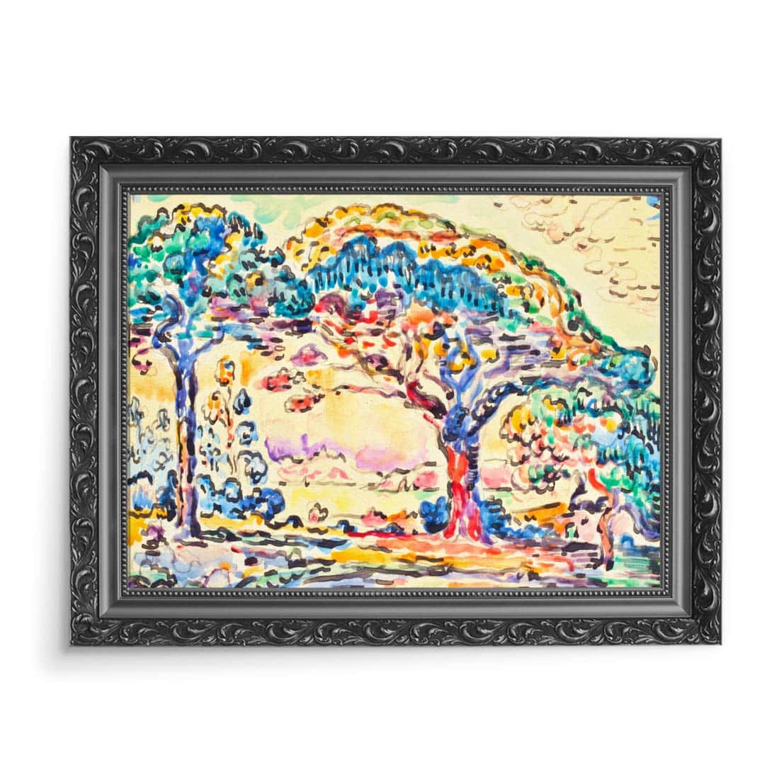 Paul Signac Drzewa Saint Tropez 70x50 wydruk na płótnie CANVAS